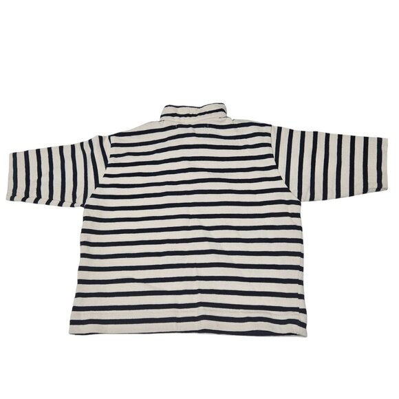 Hublot Striped Nautical Long Sleeve Shirt Infant Size 12 Months White Navy - Picture 2 of 5